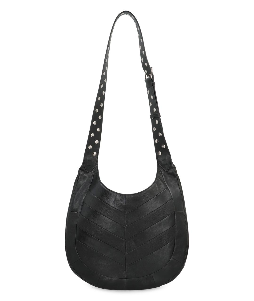 VALENTINO Черная кожаная сумка через плечо, фото 4