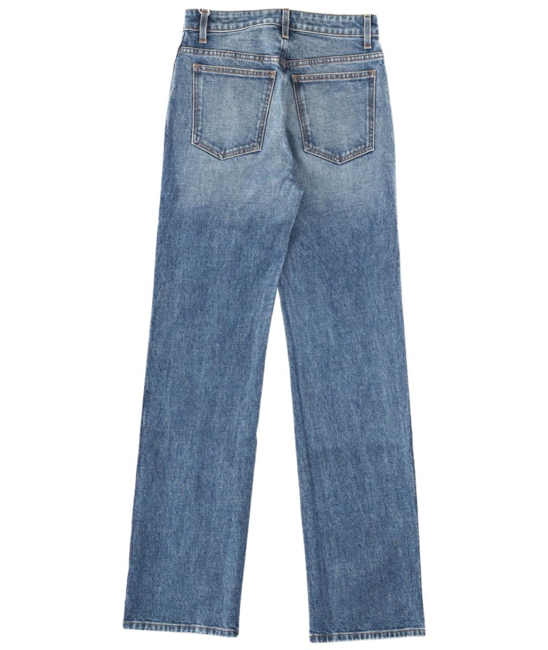 KHAITE Голубые хлопковые прямые джинсы, фото 2