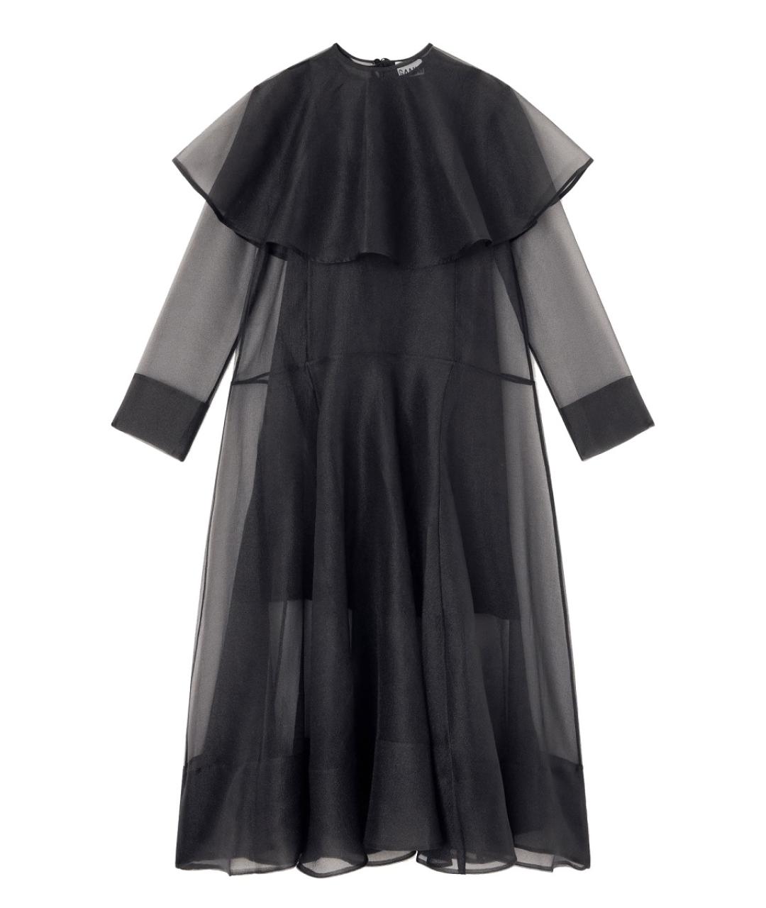 GANNI Черное полиэстеровое вечернее платье, фото 1