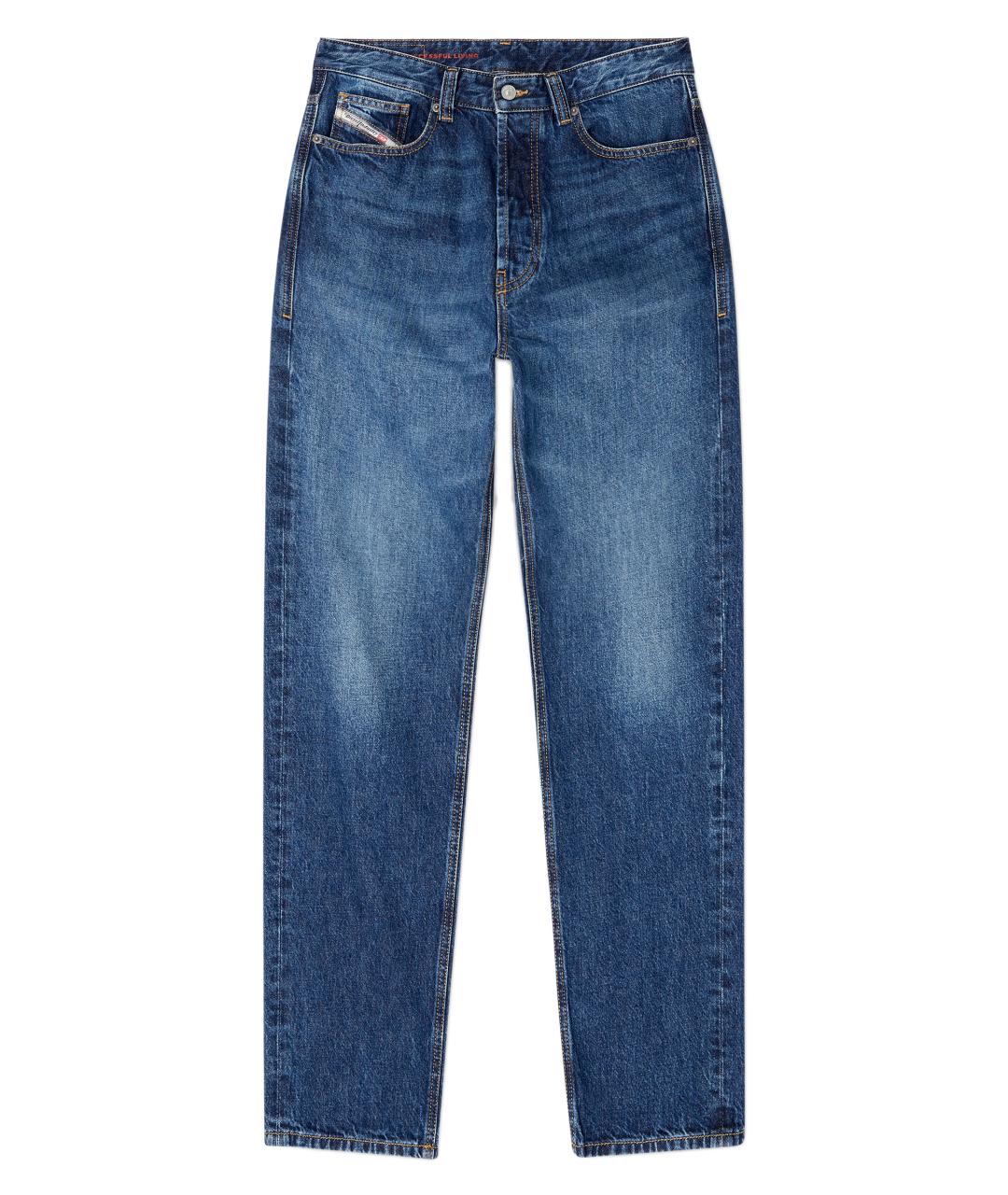 DIESEL Синие хлопковые прямые джинсы, фото 1