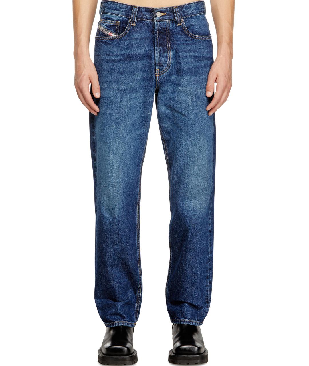 DIESEL Синие хлопковые прямые джинсы, фото 3