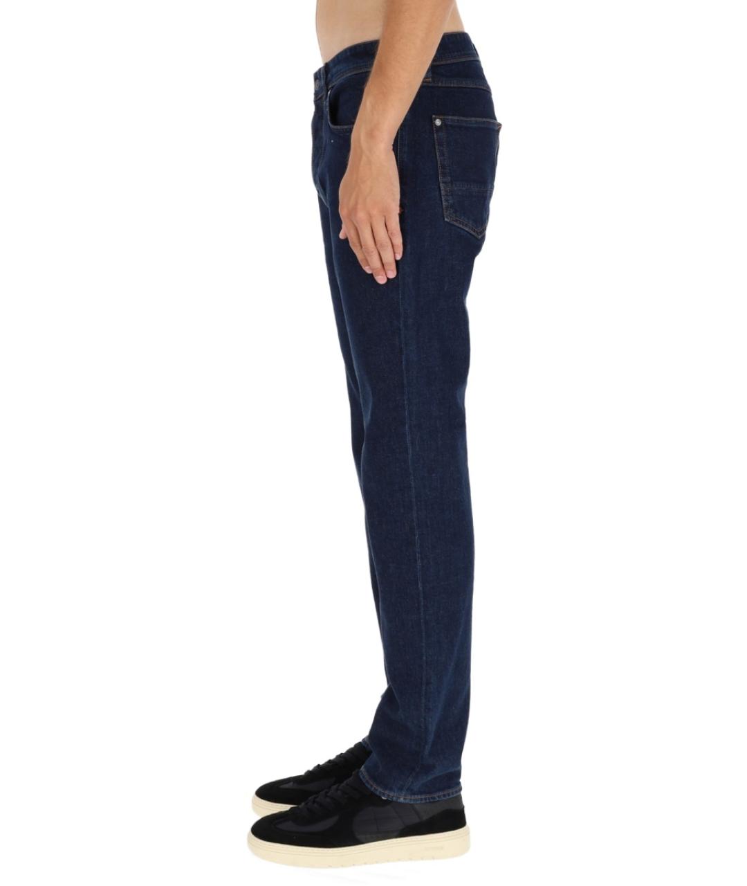 STONE ISLAND Темно-синие деним повседневные брюки, фото 3