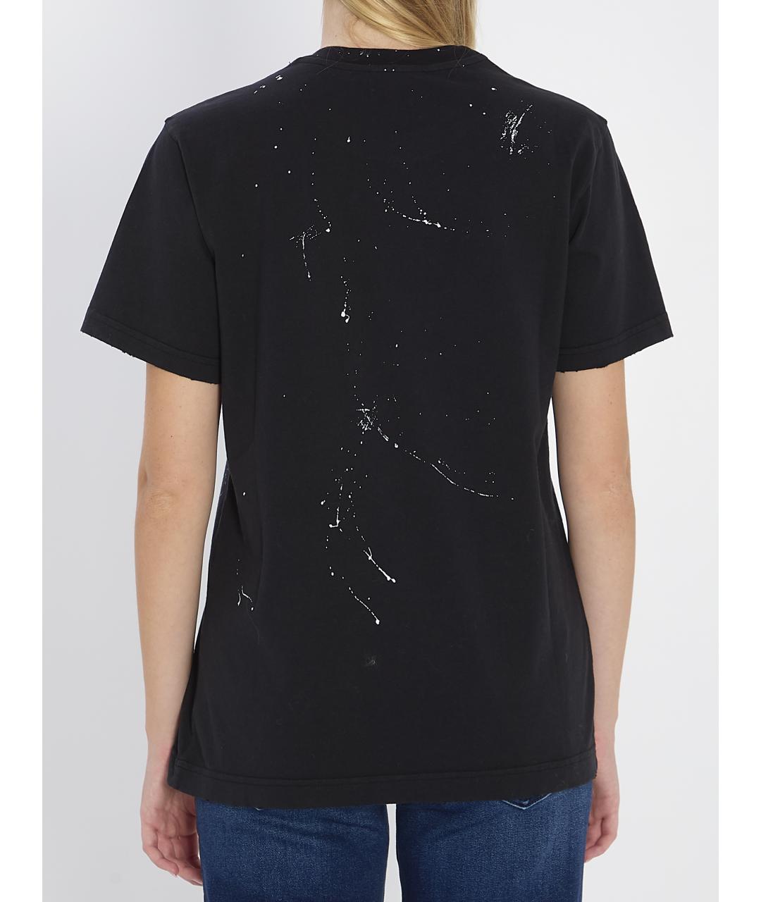 DOLCE&GABBANA Черная хлопковая футболка, фото 5