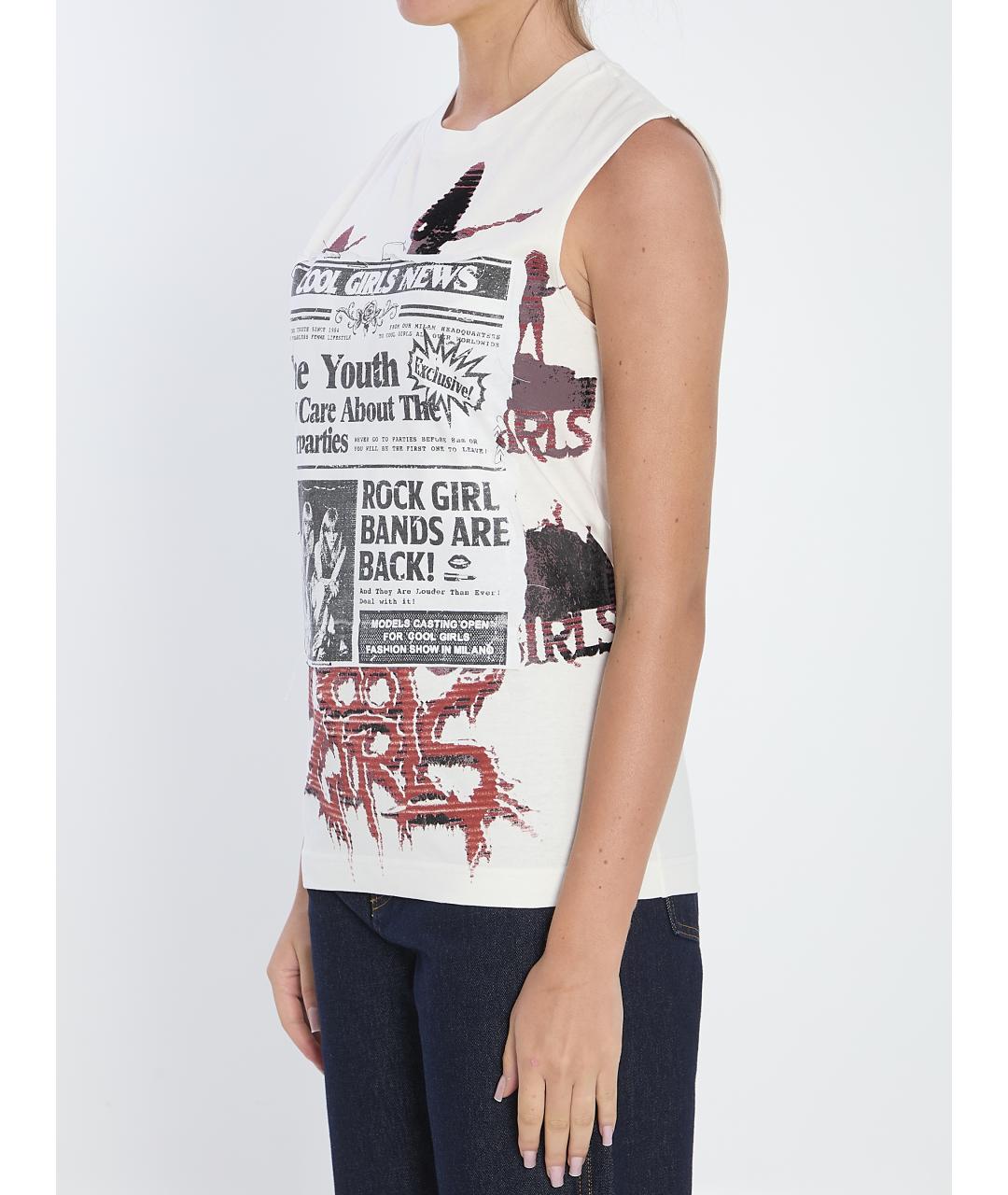 DOLCE&GABBANA Белая хлопковая майка, фото 5