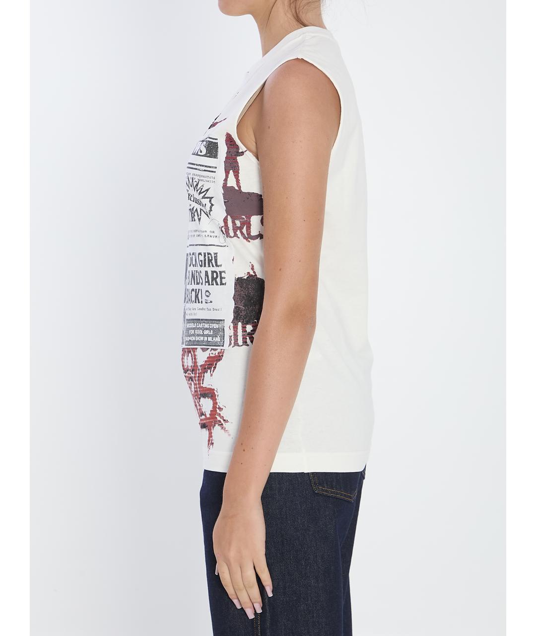 DOLCE&GABBANA Белая хлопковая майка, фото 2