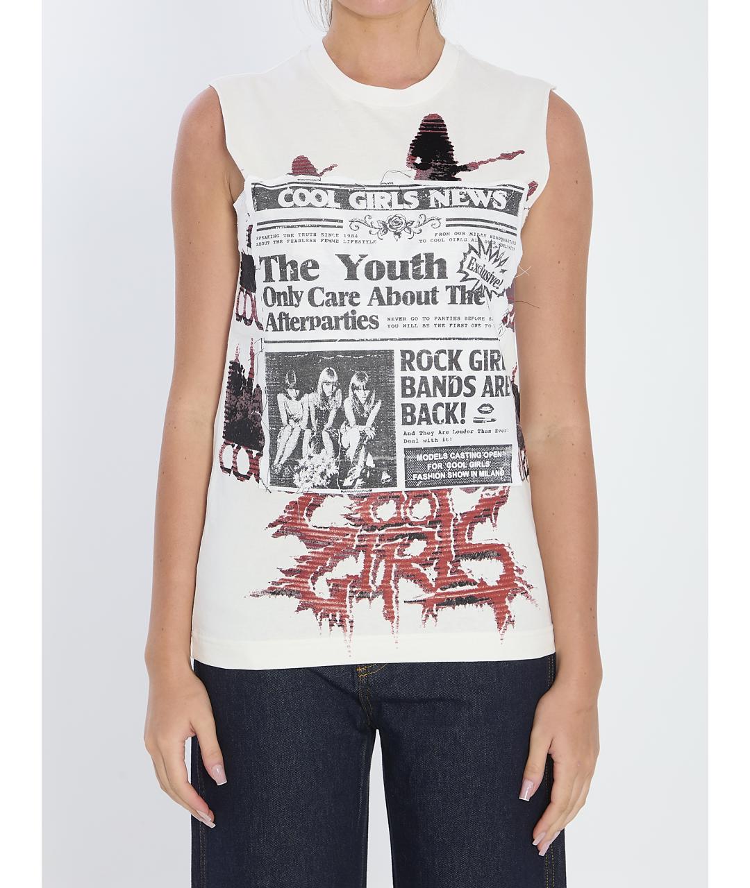 DOLCE&GABBANA Белая хлопковая майка, фото 4