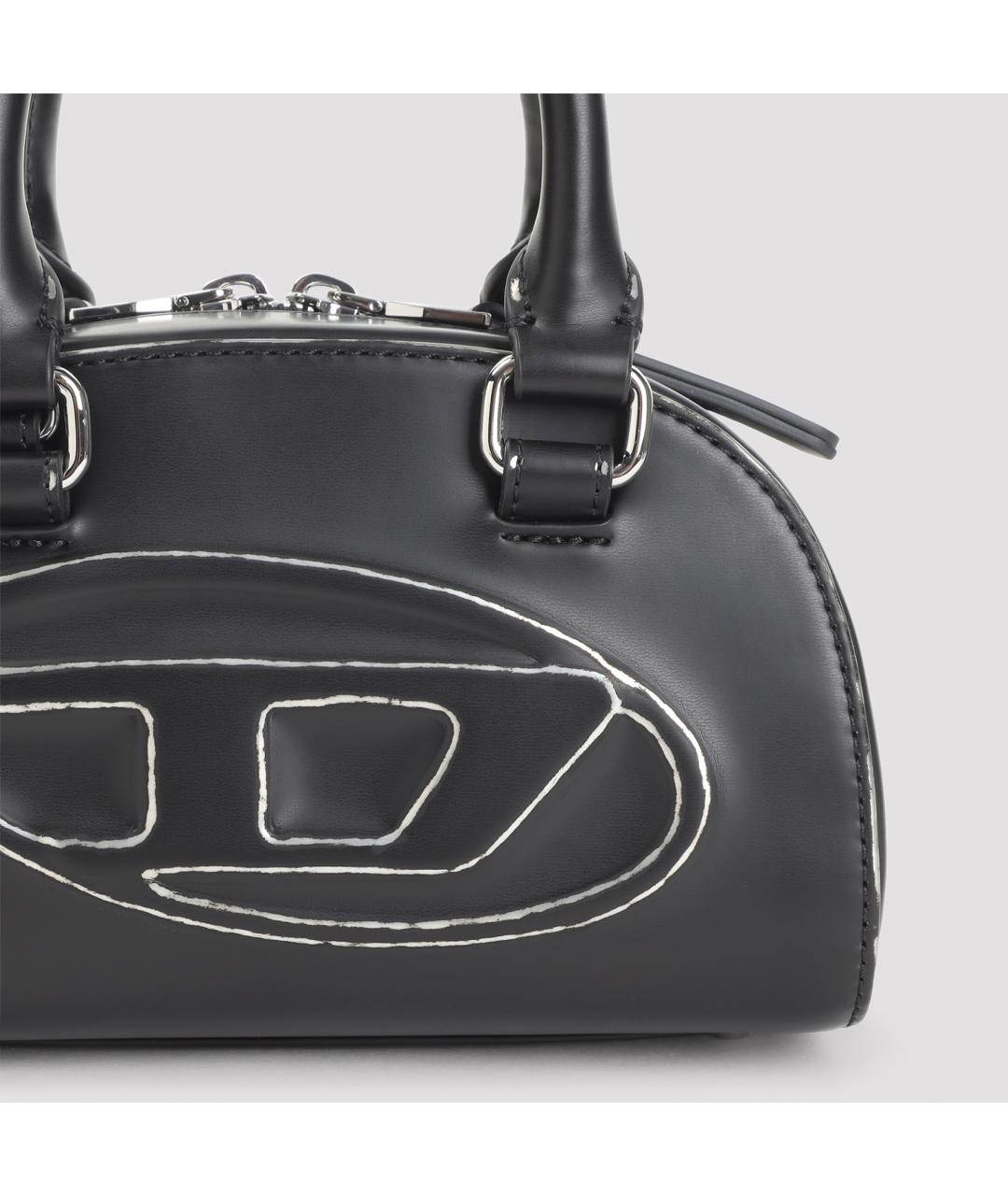 DIESEL Черная сумка с короткими ручками, фото 4