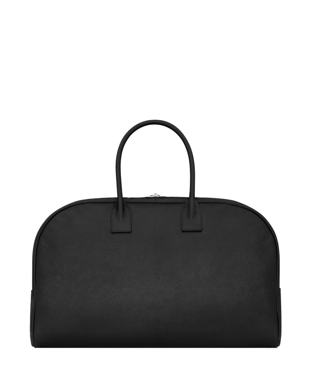 SAINT LAURENT Черная кожаная сумка тоут, фото 4