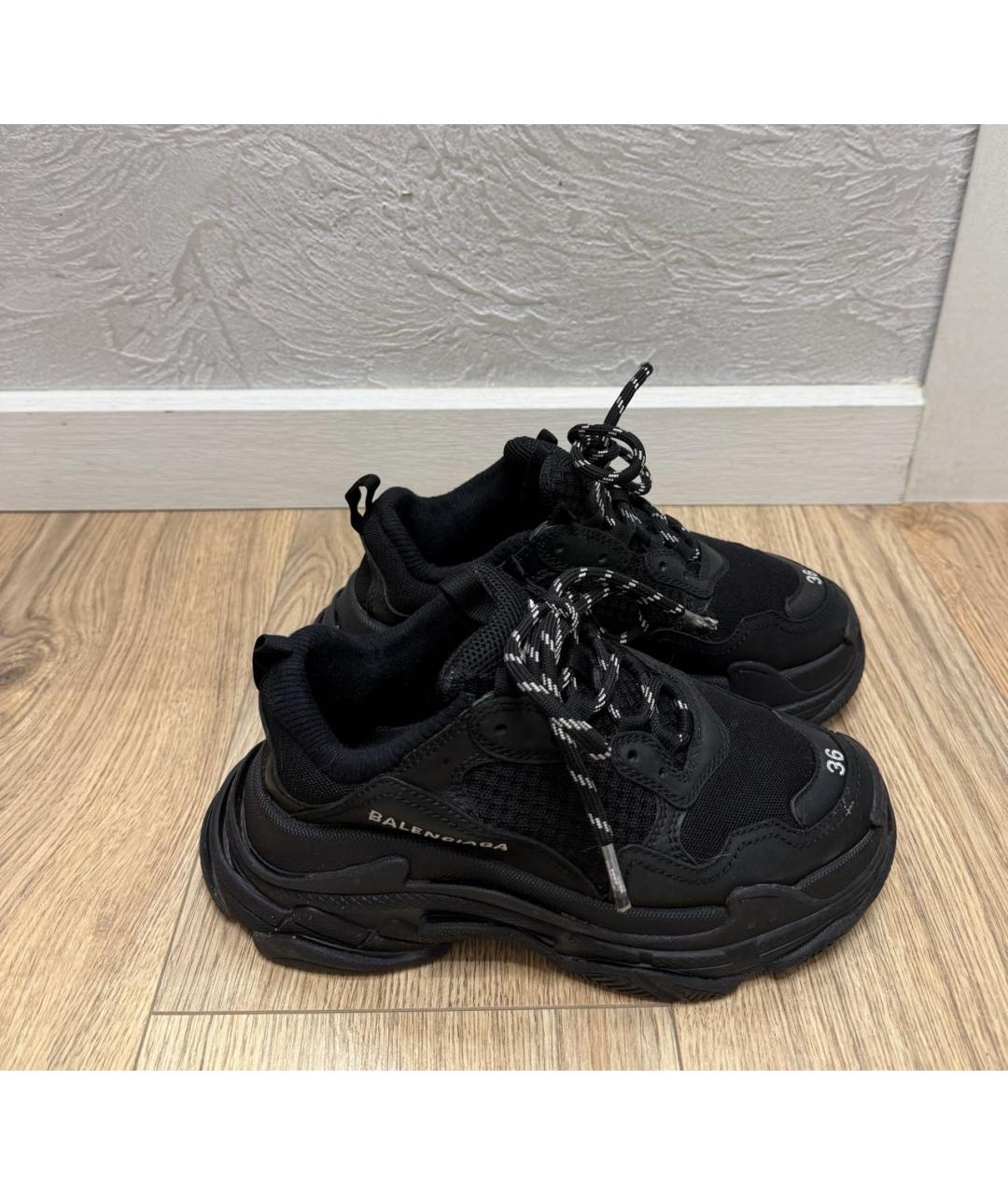 BALENCIAGA Черные текстильные кроссовки, фото 5