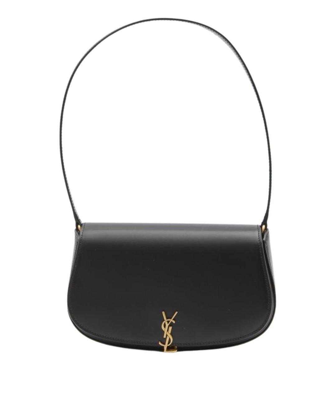 SAINT LAURENT Черная кожаная сумка через плечо, фото 1