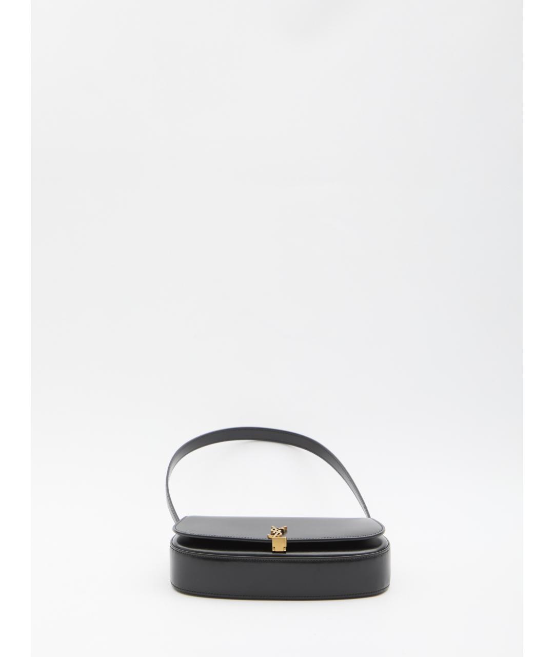 SAINT LAURENT Черная кожаная сумка через плечо, фото 3