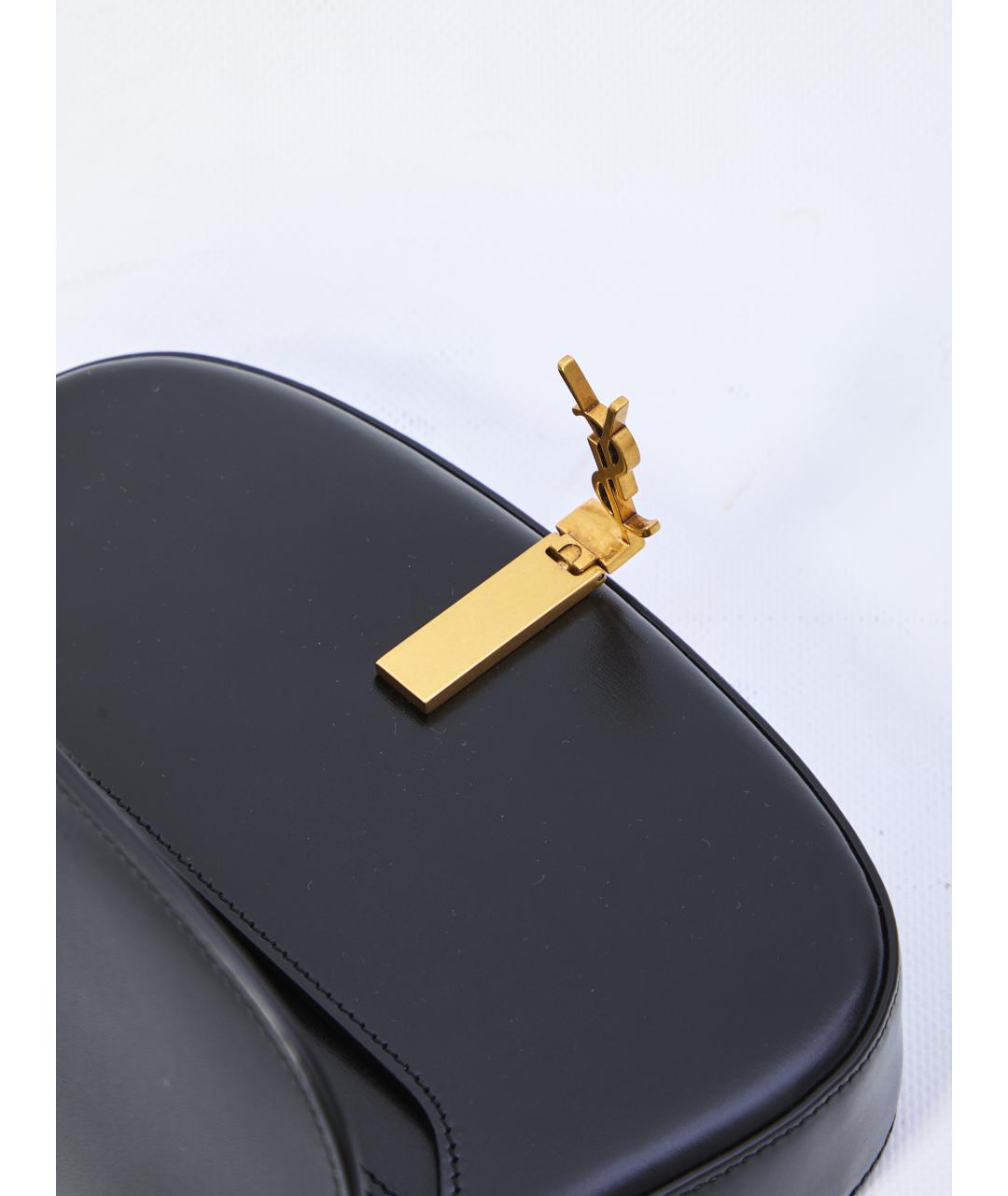 SAINT LAURENT Черная кожаная сумка через плечо, фото 4