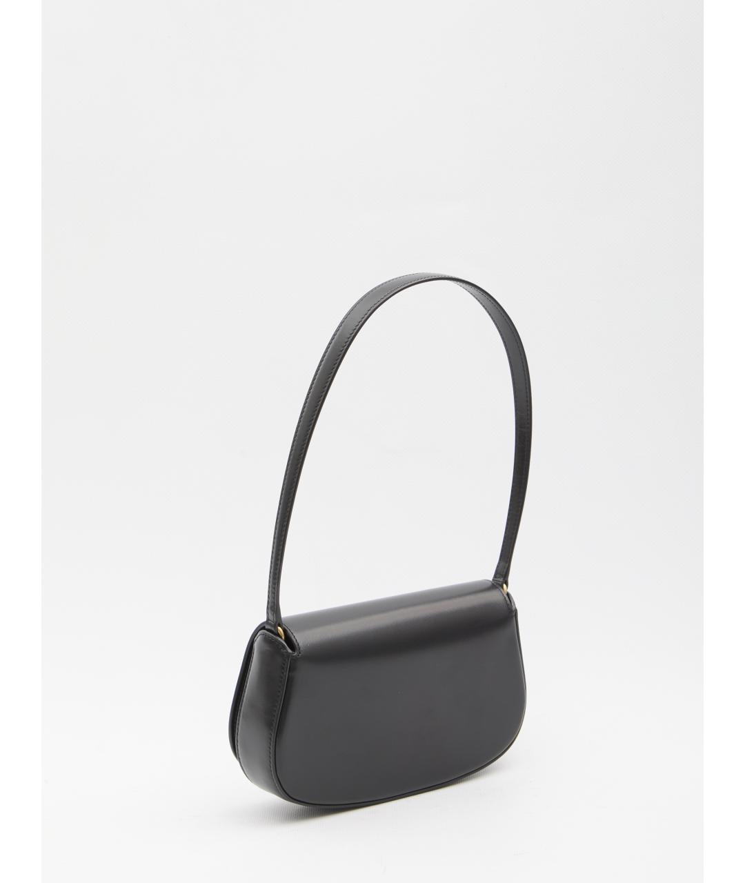 SAINT LAURENT Черная кожаная сумка через плечо, фото 2
