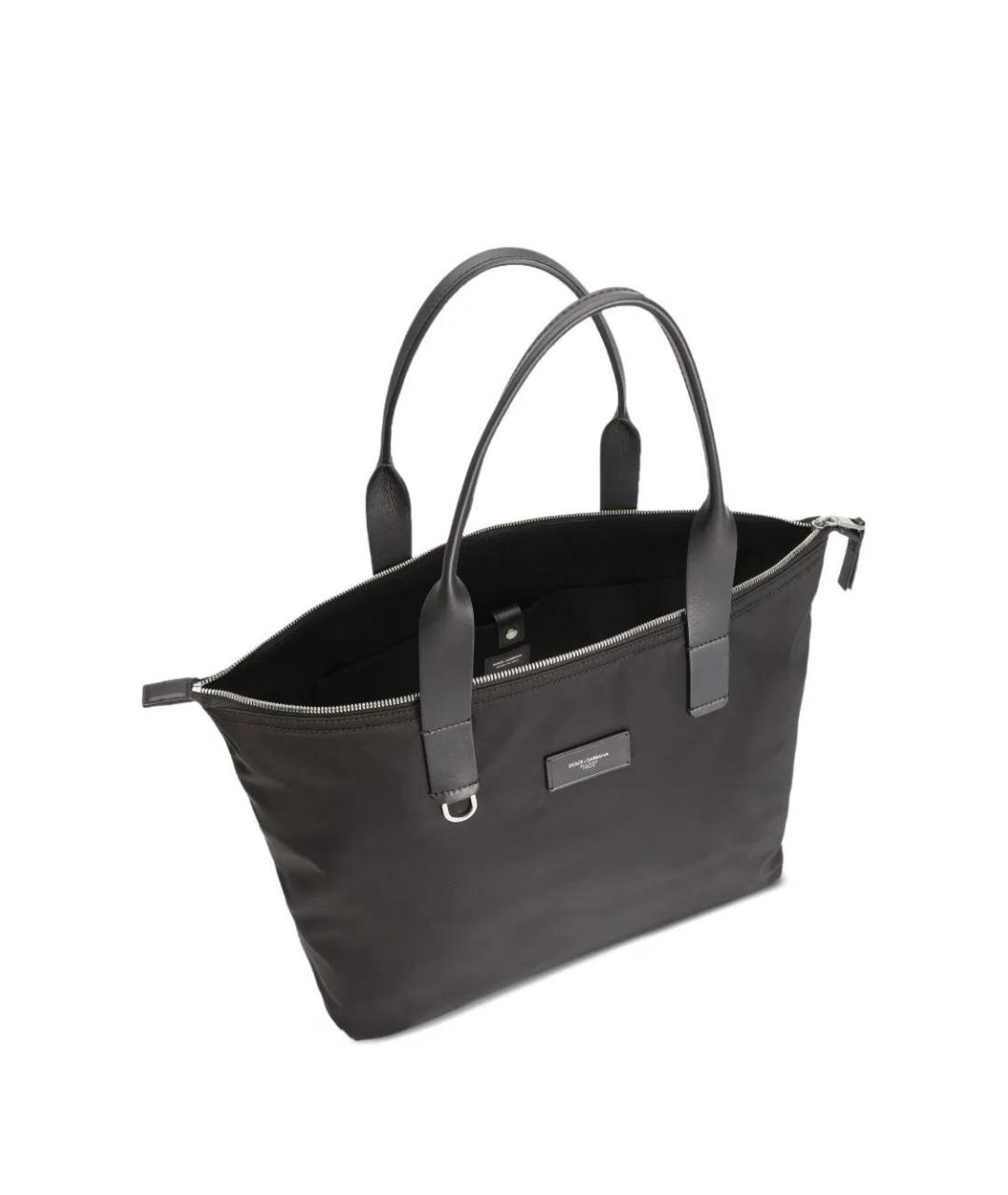 DOLCE&GABBANA Черная синтетическая сумка тоут, фото 4