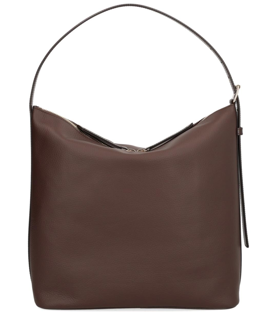 A.P.C. Коричневая кожаная сумка через плечо, фото 3