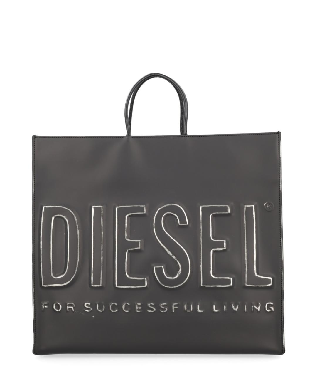 DIESEL Черная сумка тоут из искусственной кожи, фото 1