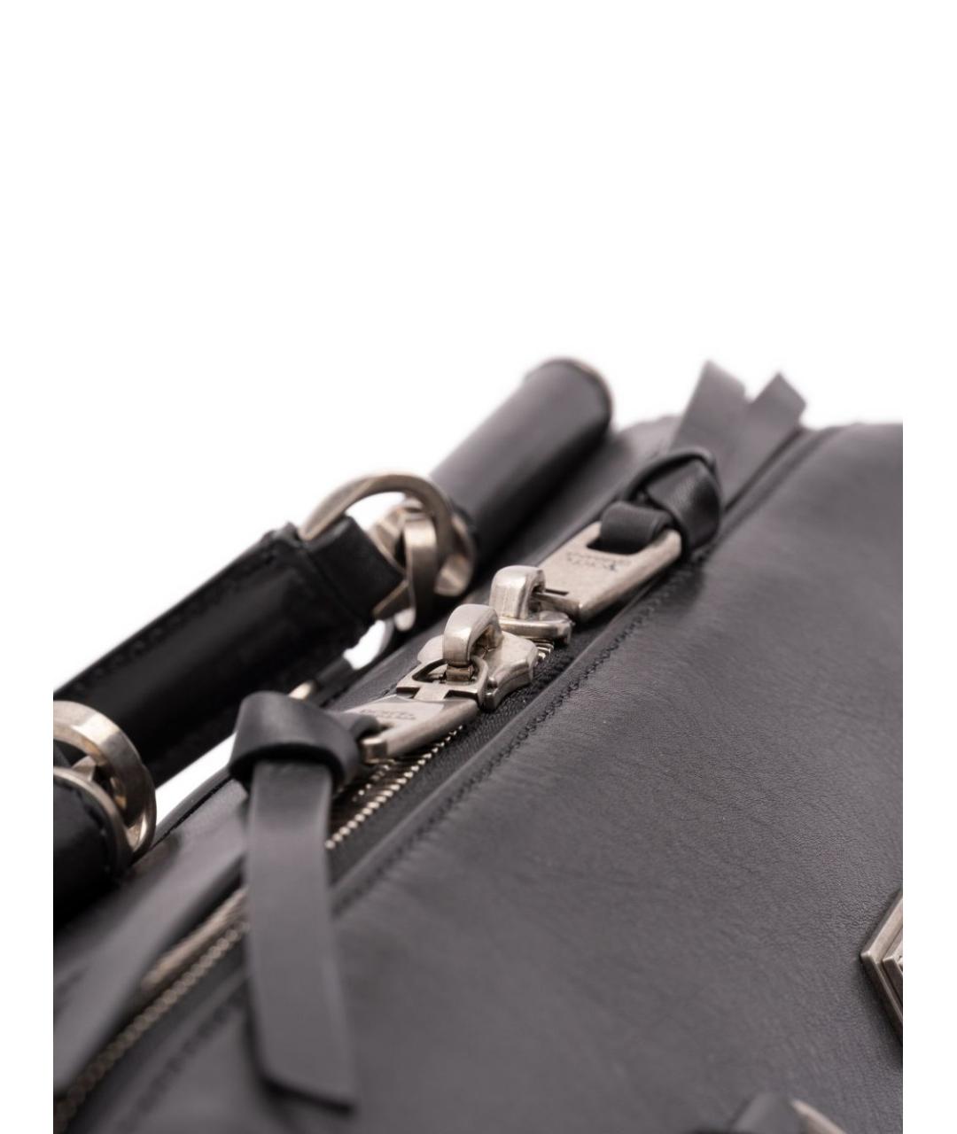 DOLCE&GABBANA Черная кожаная сумка тоут, фото 5