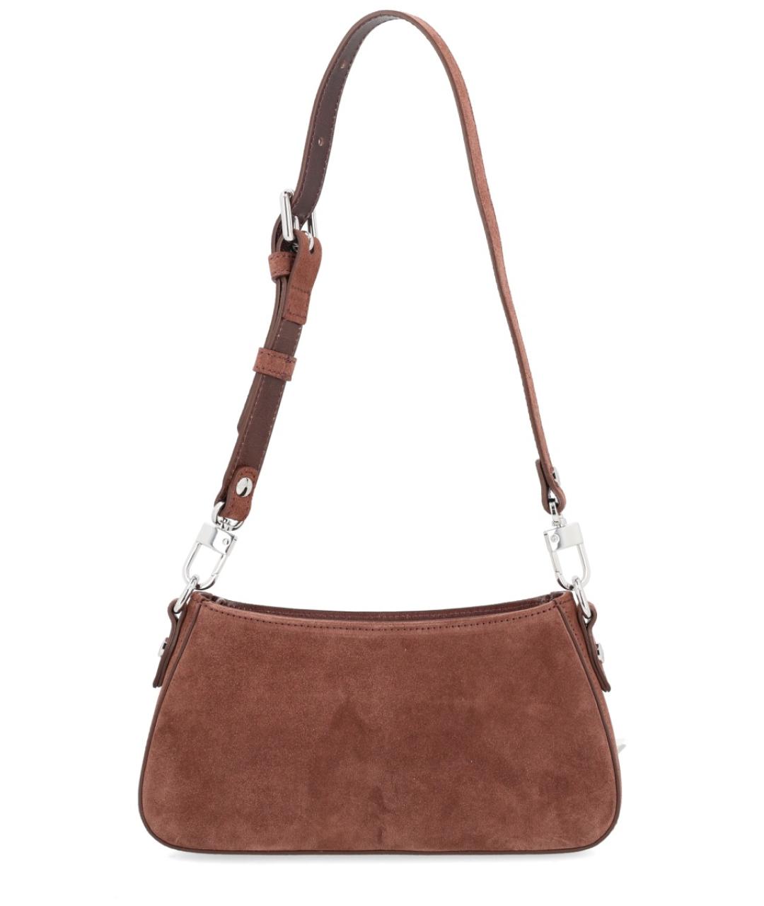 VIVIENNE WESTWOOD Коричневая кожаная сумка через плечо, фото 2