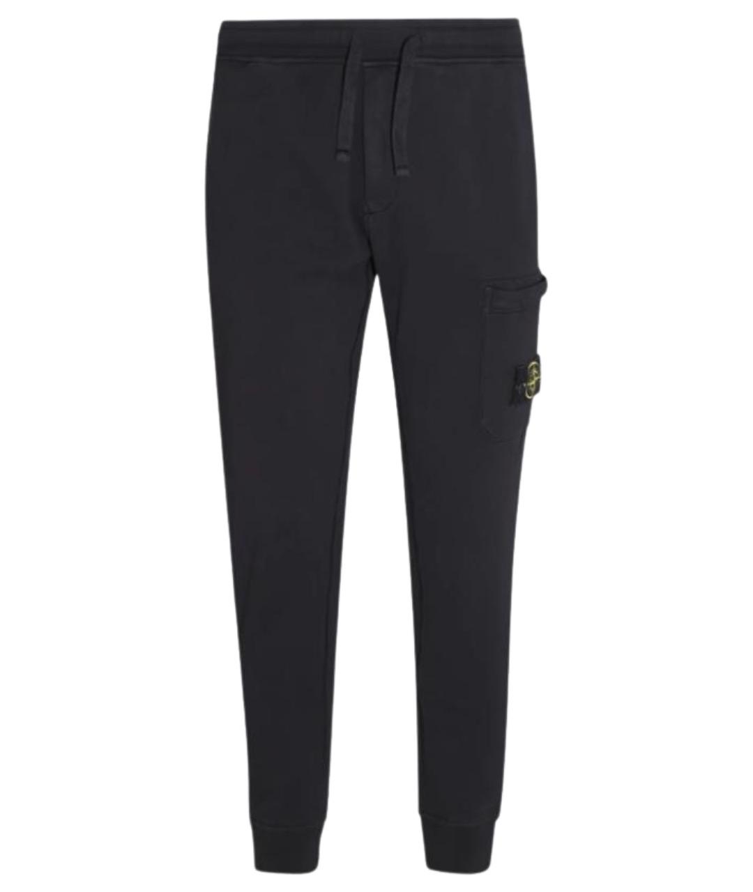 STONE ISLAND Антрацитовые хлопковые повседневные брюки, фото 1