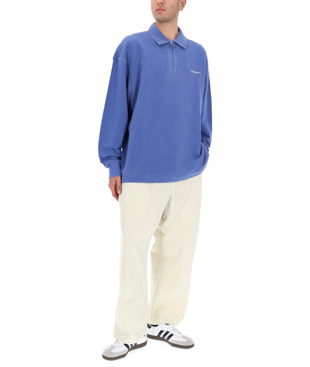 CARHARTT WIP Белые хлопковые повседневные брюки, фото 2