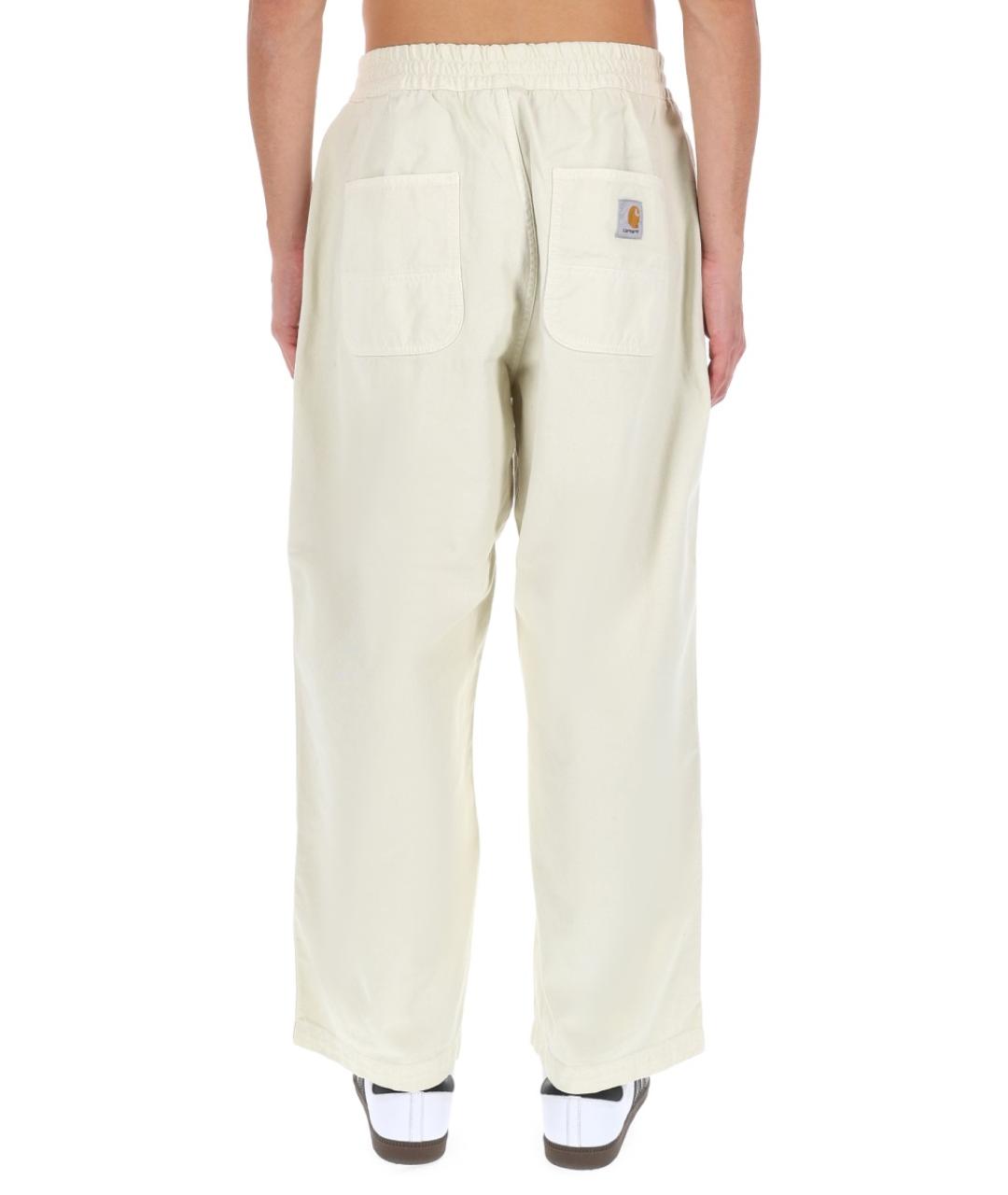 CARHARTT WIP Белые хлопковые повседневные брюки, фото 4