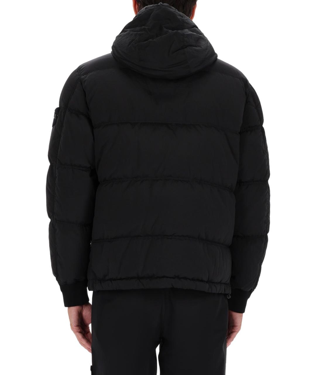 STONE ISLAND Черный полиамидовый пуховик, фото 4