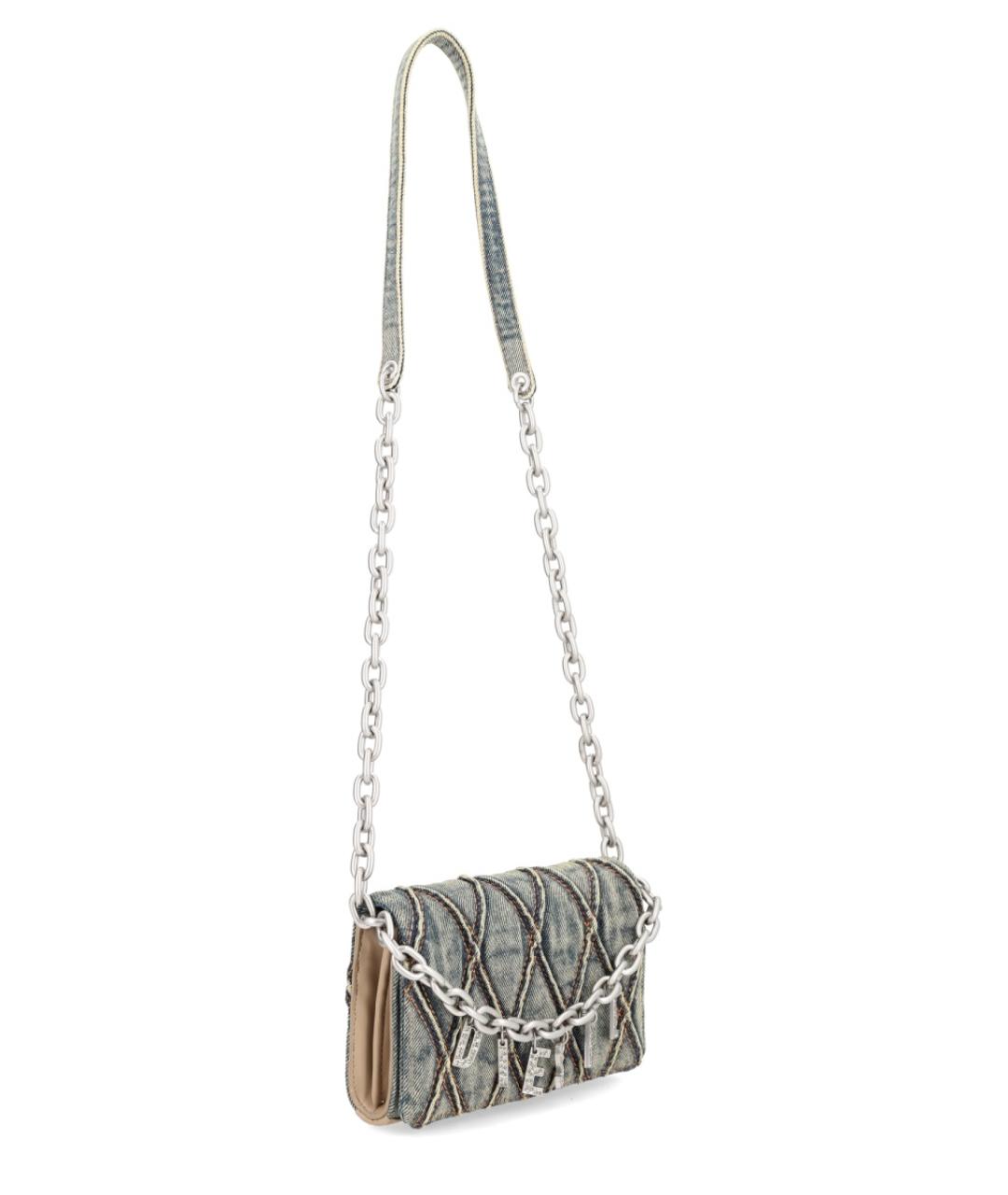 DIESEL Серая хлопковая сумка через плечо, фото 2