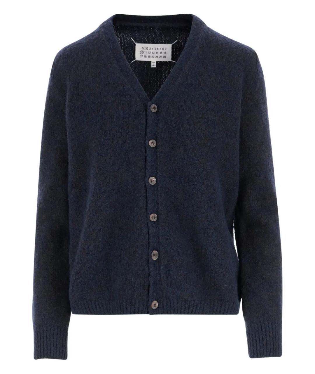 MAISON MARGIELA Синий шерстяной кардиган, фото 1
