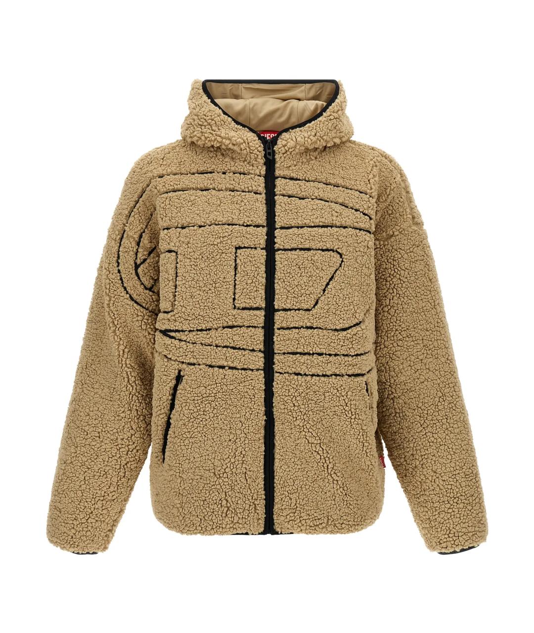 DIESEL Бежевый полиэстеровый джемпер / свитер, фото 1