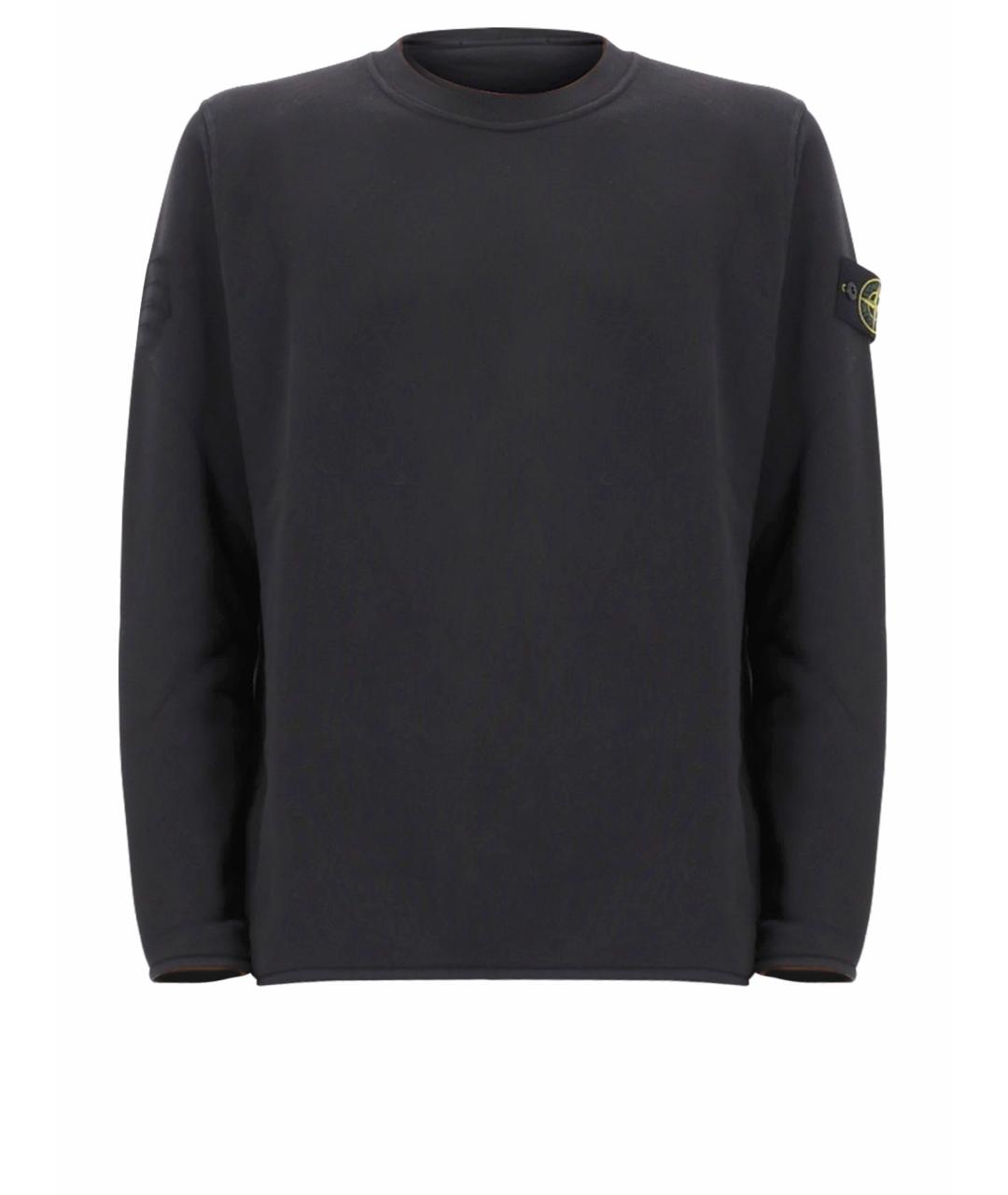 STONE ISLAND Черный хлопковый джемпер / свитер, фото 1