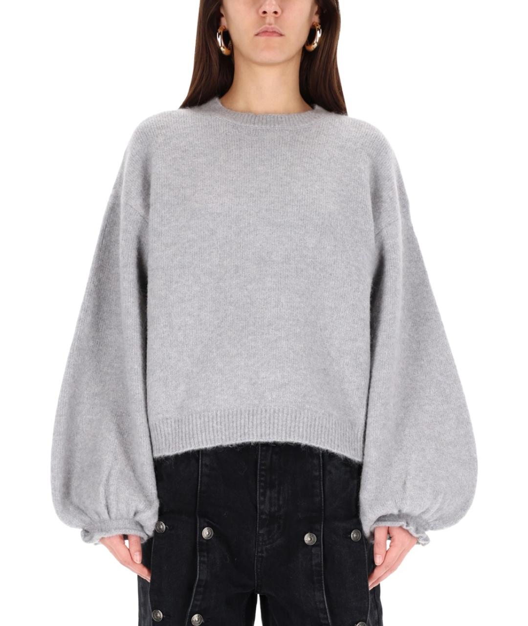 ROTATE Серый шерстяной джемпер / свитер, фото 5