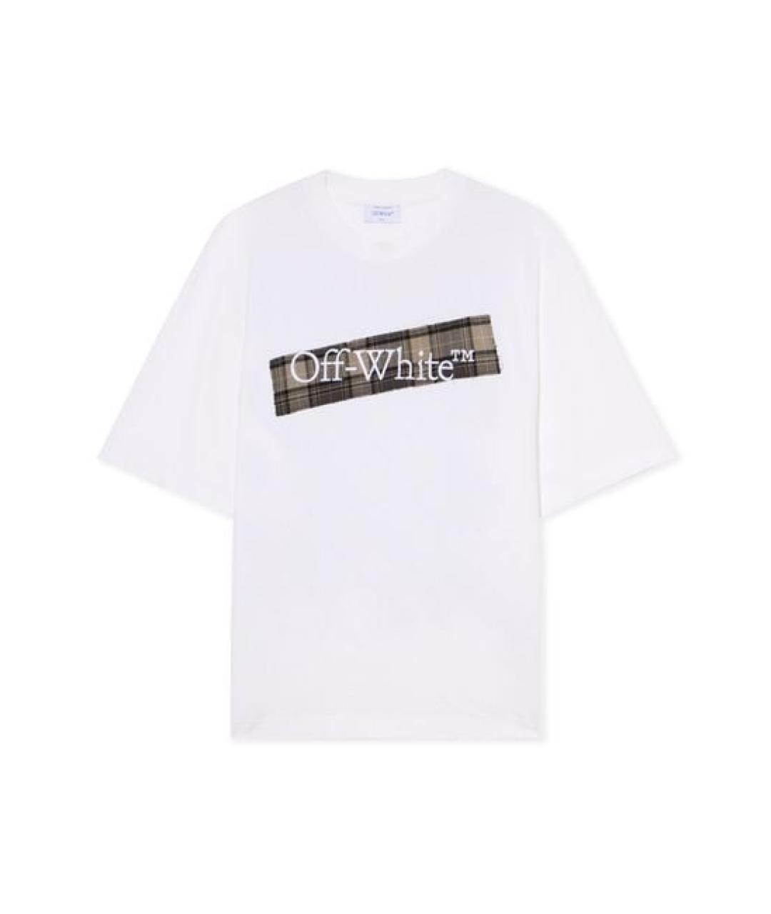 OFF-WHITE Белая хлопковая футболка, фото 1