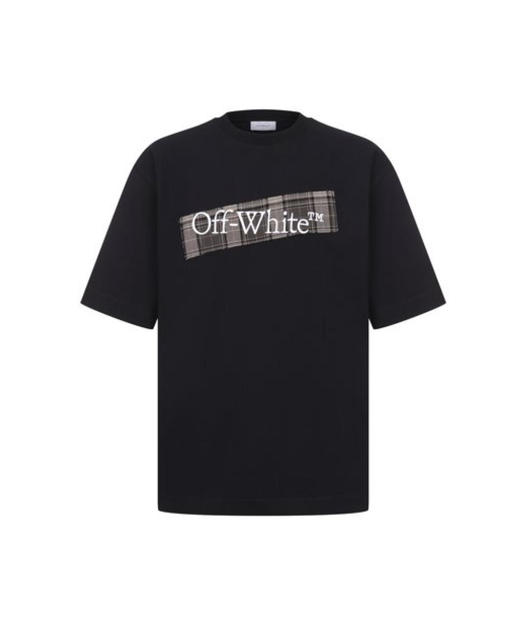 OFF-WHITE Черная хлопковая футболка, фото 1