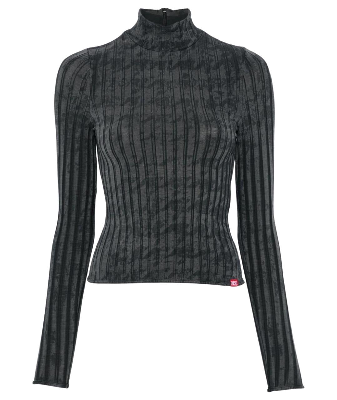 DIESEL Серая хлопковая водолазка, фото 1