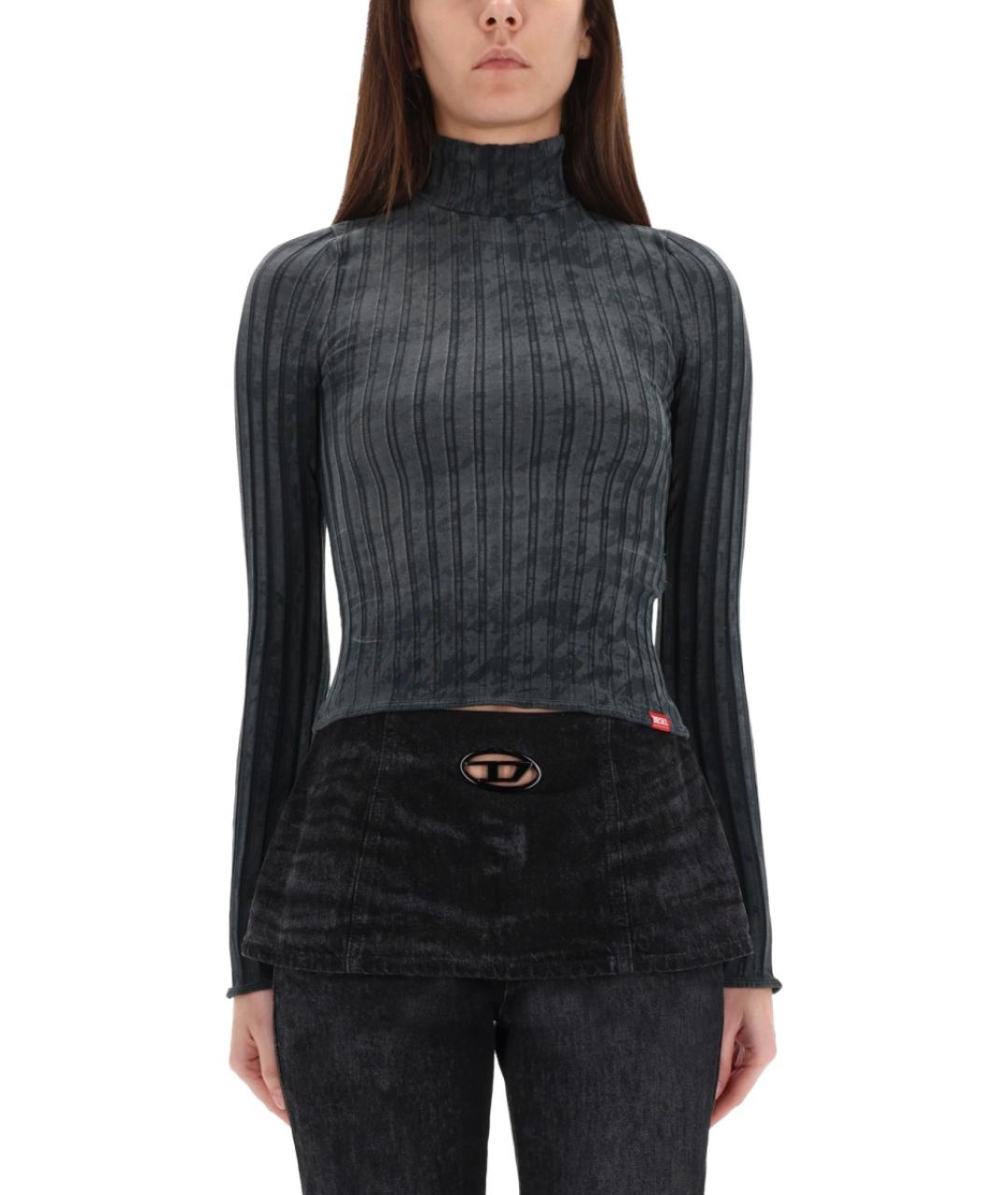 DIESEL Серая хлопковая водолазка, фото 4