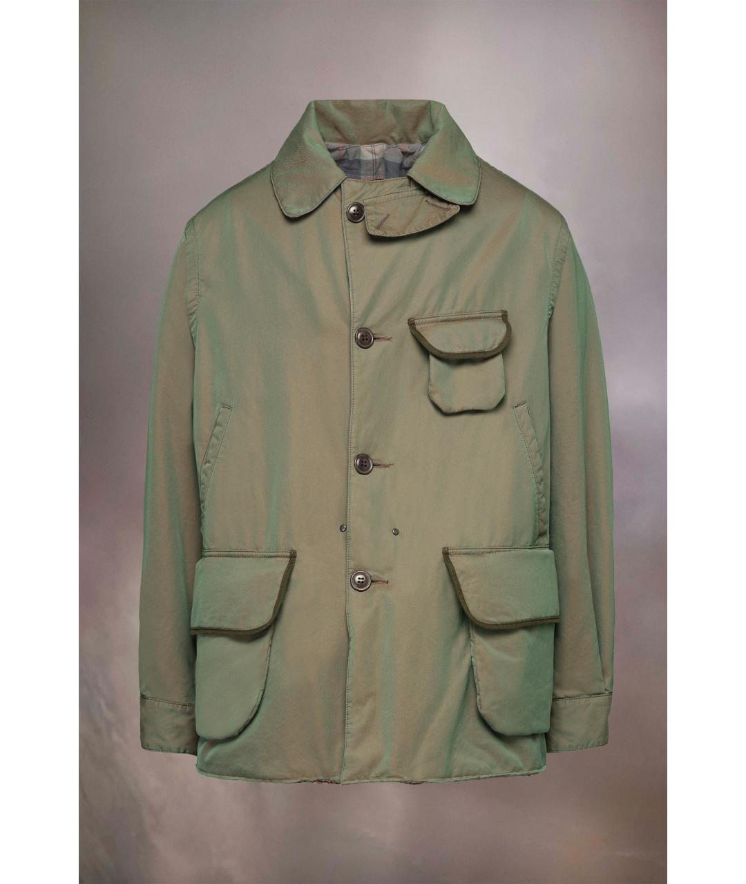 MAISON MARGIELA Зеленая хлопковая куртка, фото 6