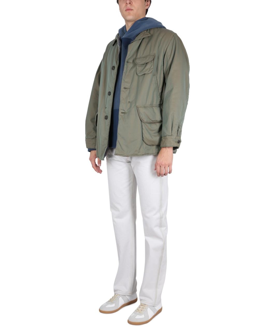 MAISON MARGIELA Зеленая хлопковая куртка, фото 3