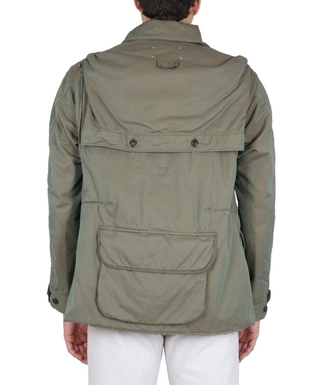 MAISON MARGIELA Зеленая хлопковая куртка, фото 4