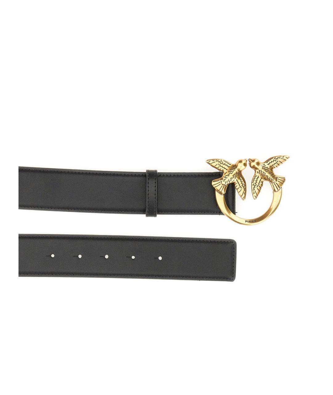 PINKO Черный кожаный ремень, фото 2