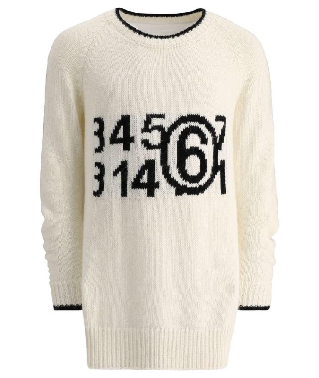 MM6 MAISON MARGIELA Белый хлопковый джемпер / свитер, фото 1