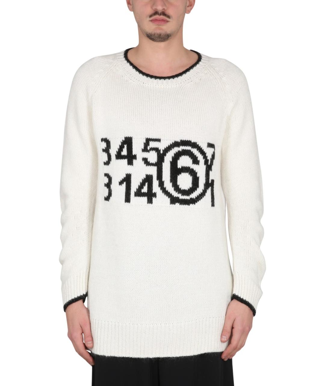 MM6 MAISON MARGIELA Белый хлопковый джемпер / свитер, фото 5