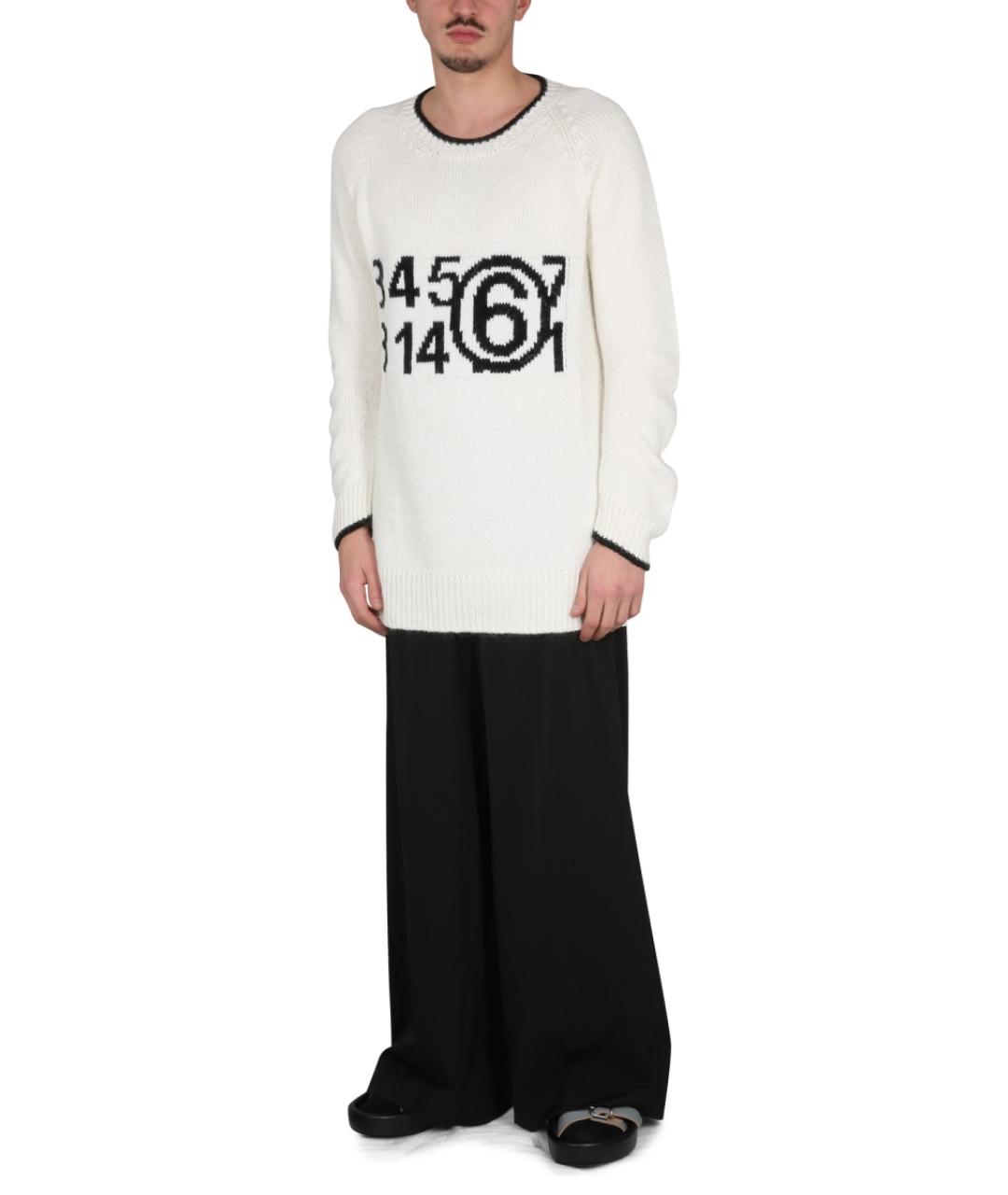 MM6 MAISON MARGIELA Белый хлопковый джемпер / свитер, фото 2