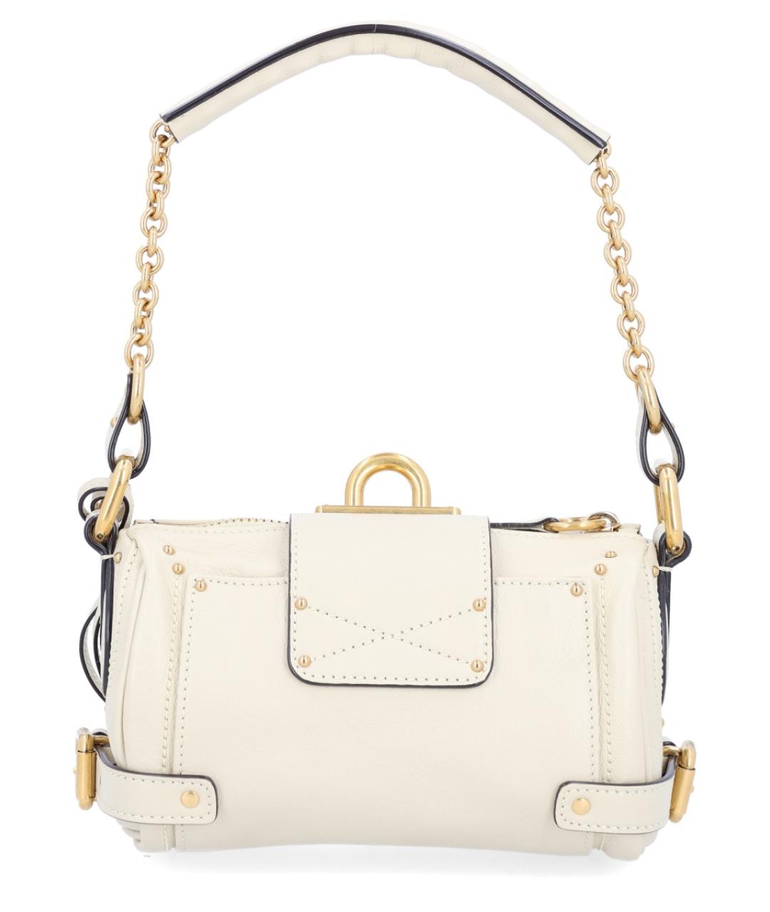 CHLOE Белая кожаная сумка через плечо, фото 3