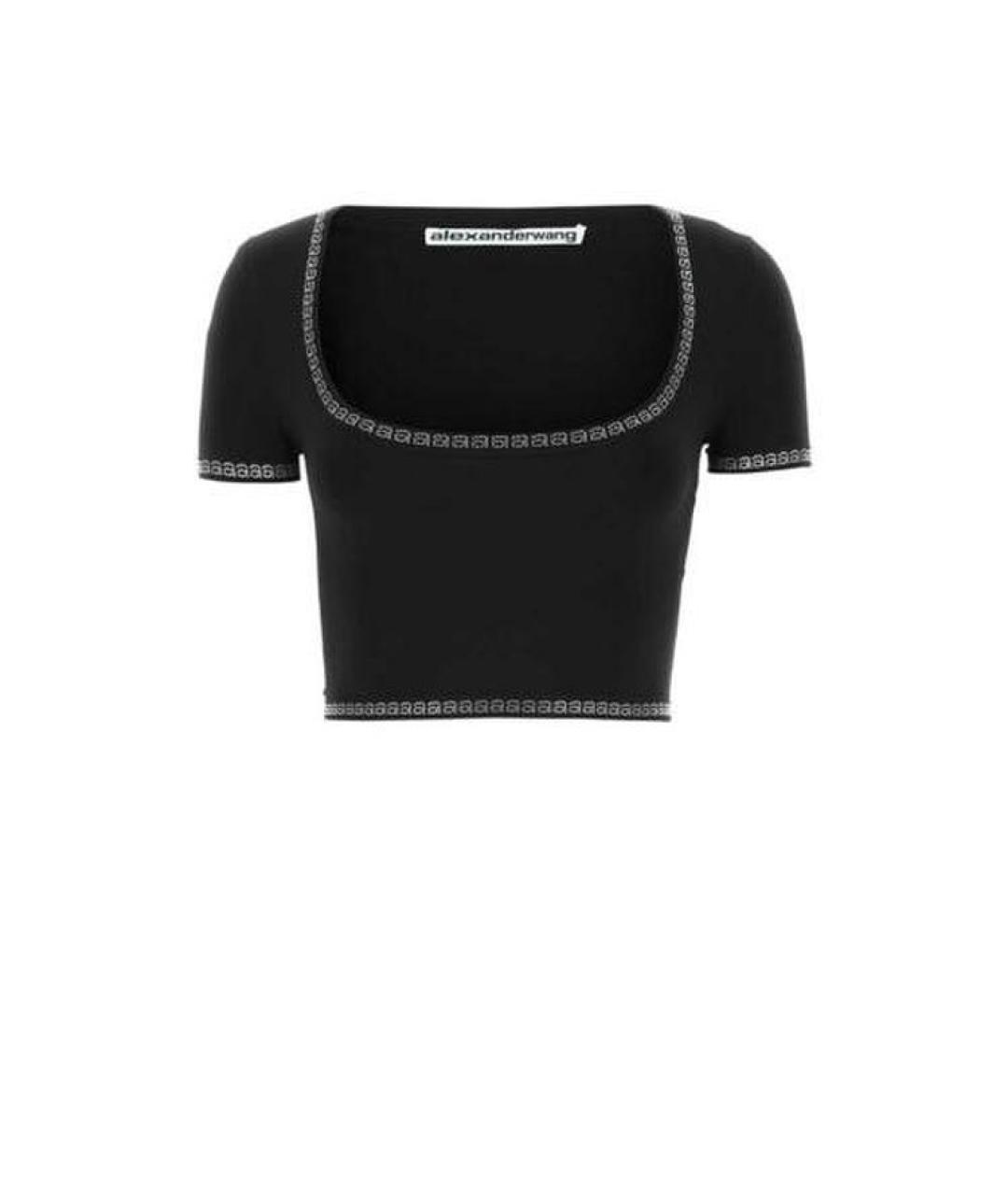 ALEXANDER WANG Черная полиамидовая футболка, фото 1