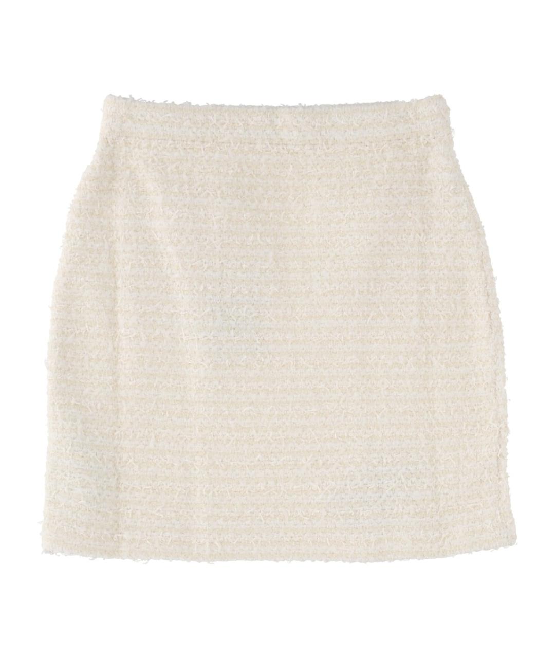 SELF-PORTRAIT Белая хлопковая юбка мини, фото 2