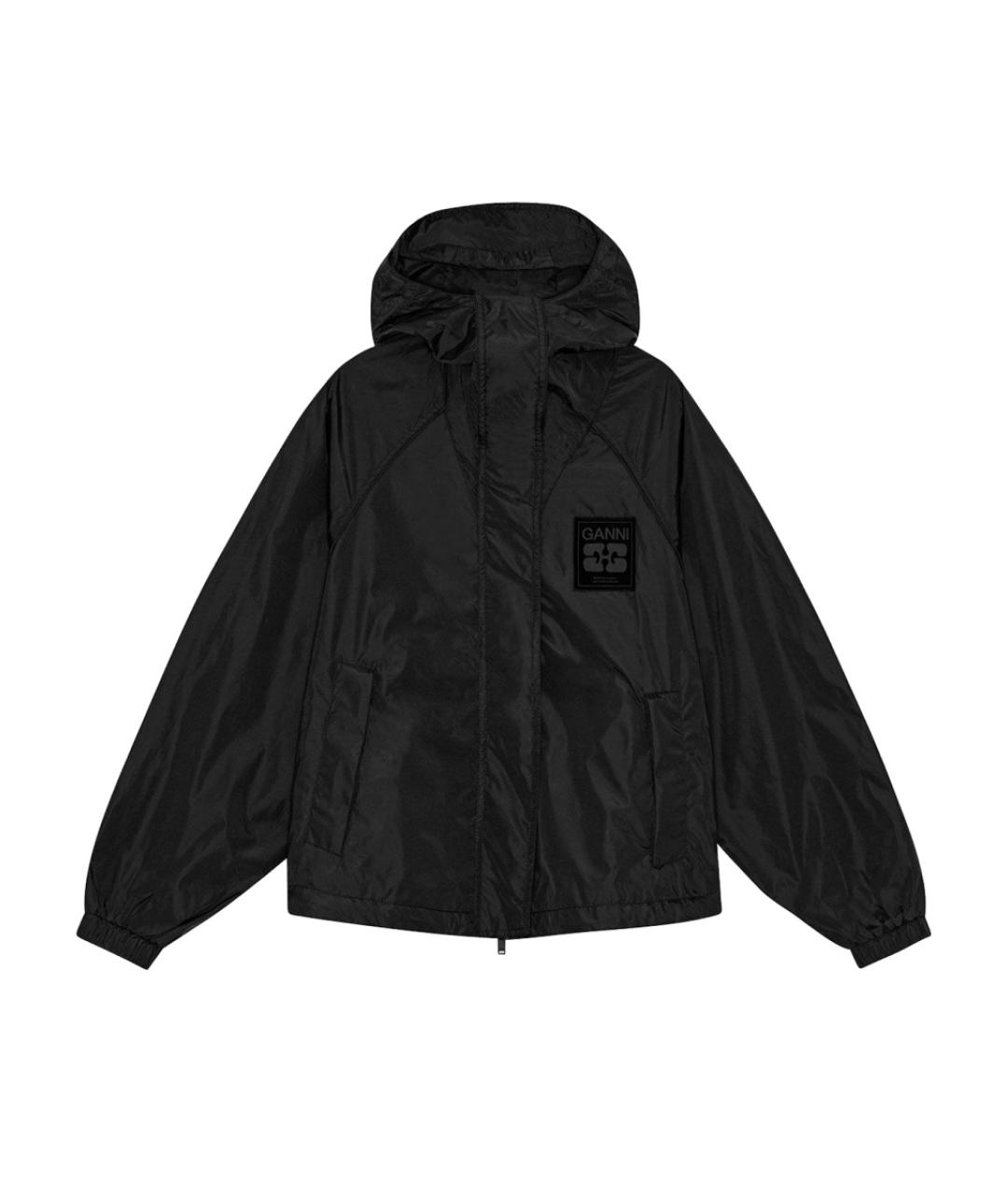 GANNI Черная полиамидовая куртка, фото 1