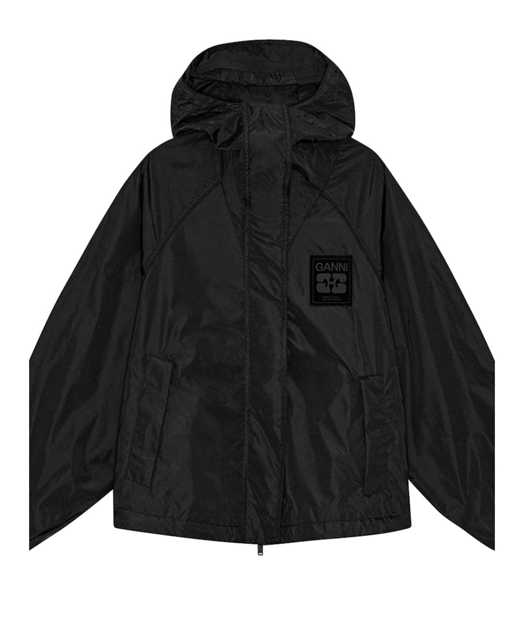 GANNI Черная полиамидовая куртка, фото 2