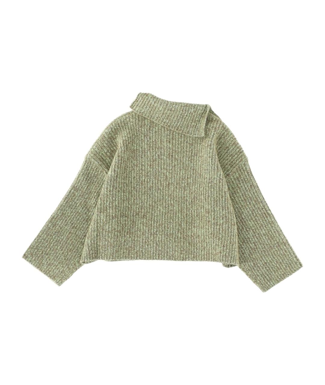 GANNI Зеленый шерстяной джемпер / свитер, фото 2