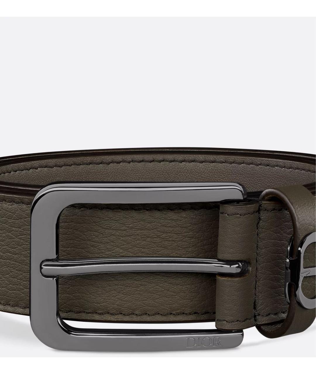 CHRISTIAN DIOR Коричневый кожаный ремень, фото 3