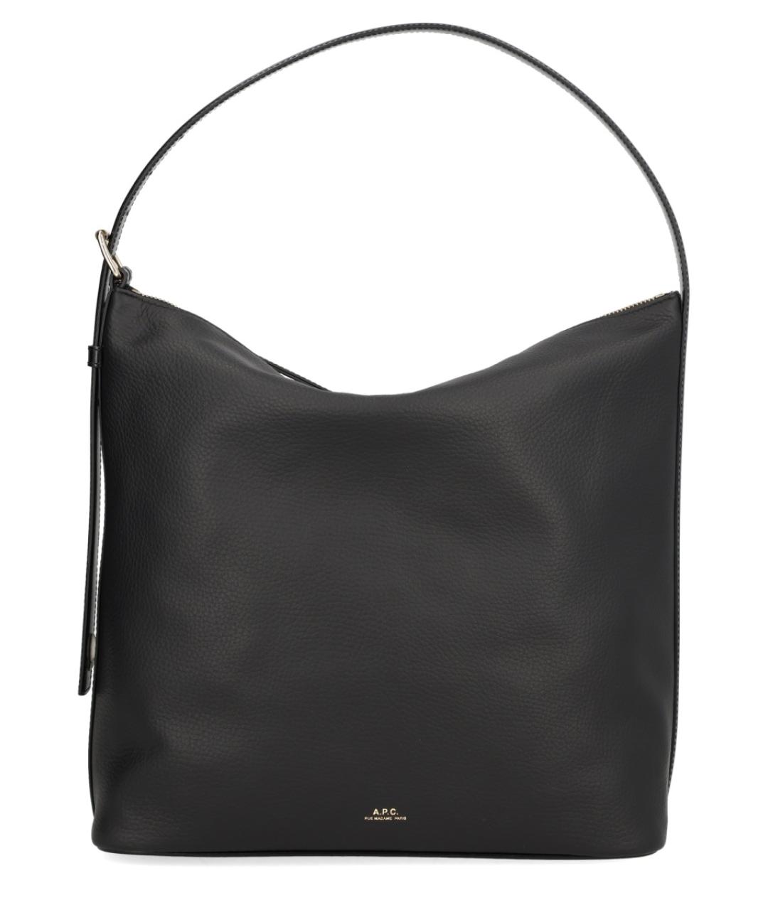 A.P.C. Черная кожаная сумка через плечо, фото 1